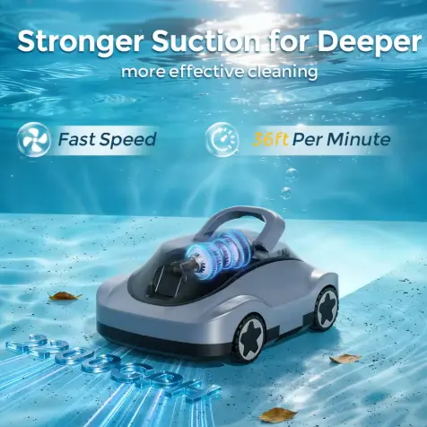 အစွမ်းထက် Suction Vacuum ဖြင့် Cordless Robot Pool Cleaner
